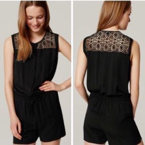 LOFT romper with crochet detail sz M